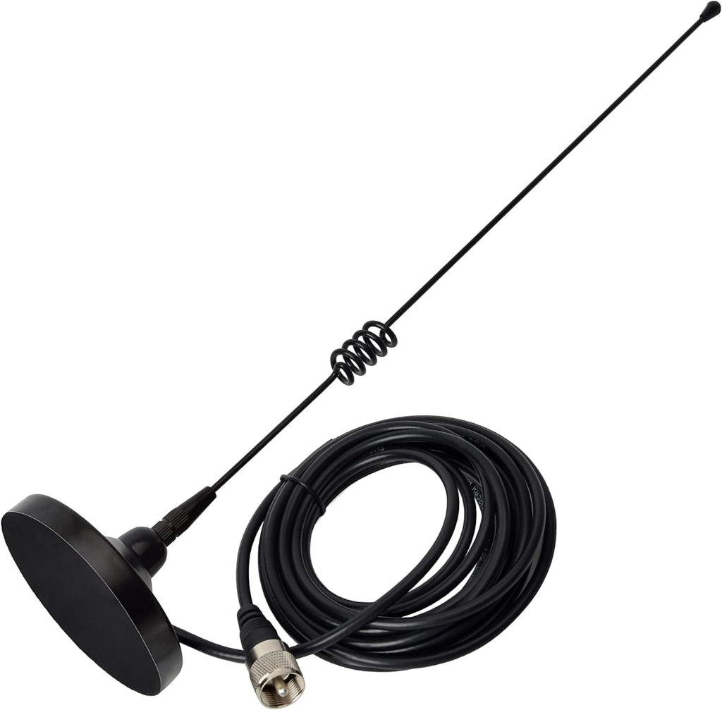 an image of UAYESOK Dual Band Magnetic Mount Mobile Antenna 2m70cm VHFUHF
